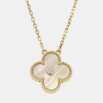 Pre-owned Van Cleef & Arpels Van Cleef Arpels Vintage Alhambra Limited Edition 18k Yellow Gold Pendant Necklace