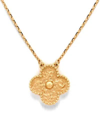 Pre-owned Van Cleef & Arpels Vintage Alhambra Pendant 18k Yellow Gold Necklace