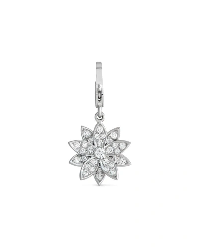 Van Cleef & Arpels Lotus 18k White Gold 0.46ct Diamond Flower Charm Vc05-012324