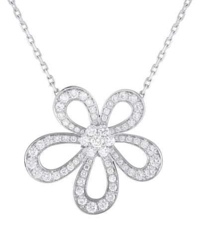 Van Cleef & Arpels 18k White Gold 2.37ct Diamond Flower Lace Pendant Necklace Vcarp05100