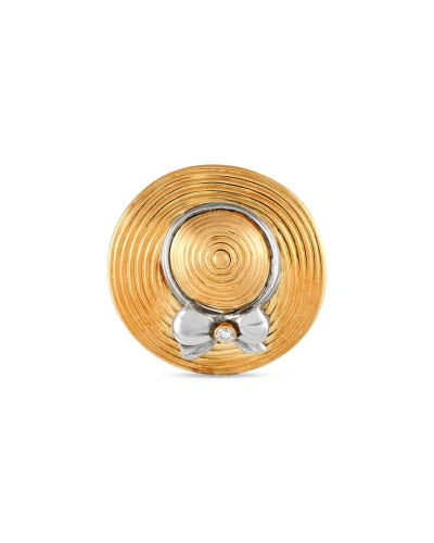 Van Cleef & Arpels 18k Two-tone 0.20 Ct. Tw. Diamond Brooch (authentic ) In Gold
