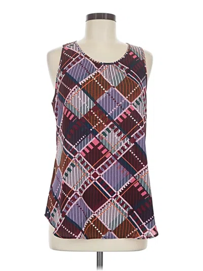 Pre-owned Van Heusen Sleeveless Blouse In Burgundy