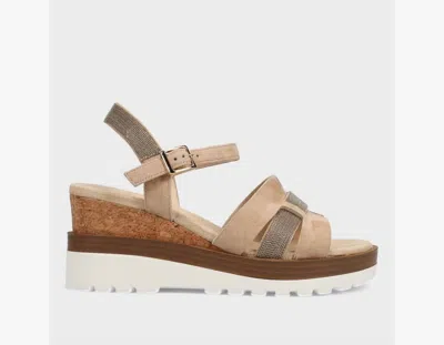Vaneli Women's Caitlin Sandal In Nude Suede In Beige