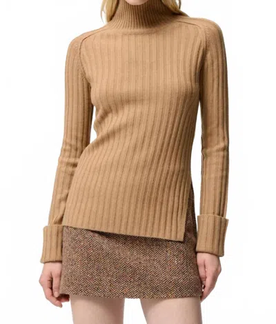 Vanessa Bruno Faucon Turtleneck Top In Camel In Brown