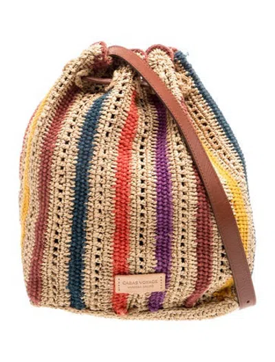 Pre-owned Vanessa Bruno Raffia Crossbody Bag In Neutrals