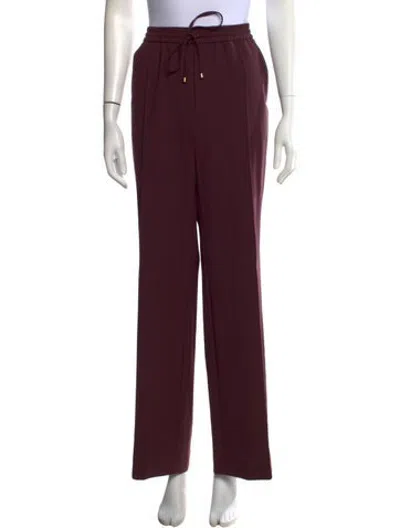 Pre-owned Vanessa Bruno Straight Leg Pants In Burgundy