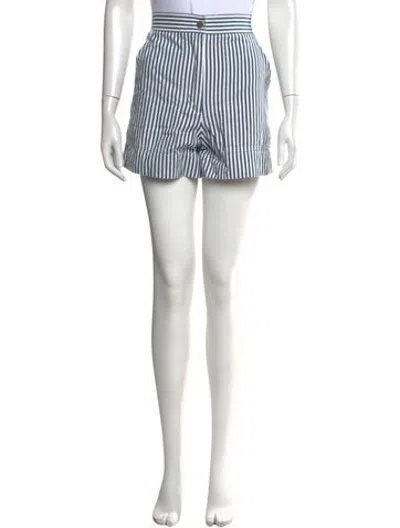 Pre-owned Vanessa Bruno Striped Mini Shorts In Blue