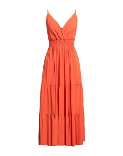 Vanessa Scott Woman Maxi Dress Orange Size Onesize Viscose