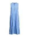 Vanessa Scott Woman Midi Dress Pastel Blue Size Onesize Cotton, Elastane