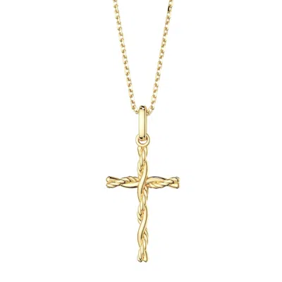 Vanimy Women's Gold Interwoven Knot Cross Pendant Necklace