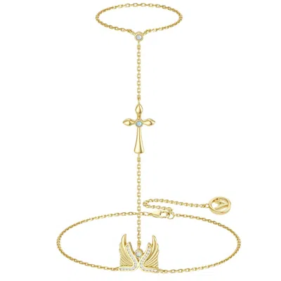 Vanimy Women's Gold Wings Of Light Hand Chain