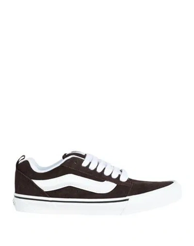 Vans Knu Skool Man Sneakers Cocoa Size 9 Leather In Brown