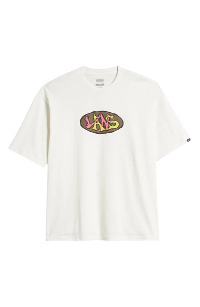 Vans Lopside Cotton Graphic T-shirt In Marshmallow