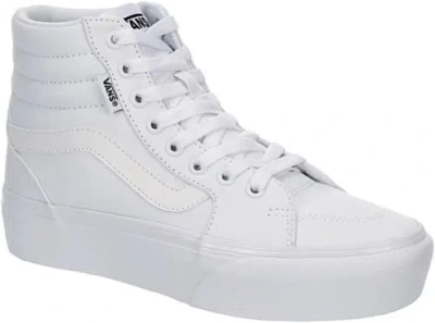 Pre-owned Vans Unisex Filmore Hightop Platform Sneaker - White