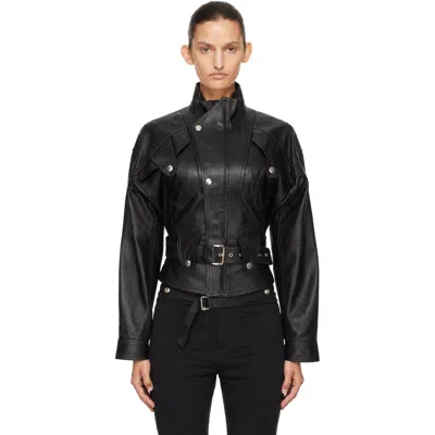 Vaquera Black Fringe Leather Jacket