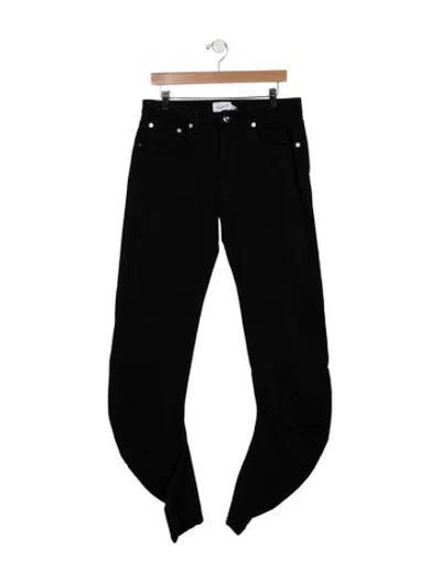 Pre-owned Vaquera High-rise Wide Leg Jeans In Black