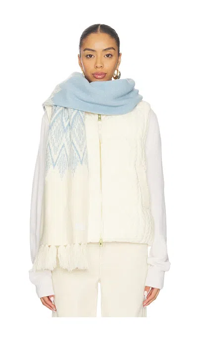Varley Sebastian Jacquard 2.0 Scarf In Ashley Blue