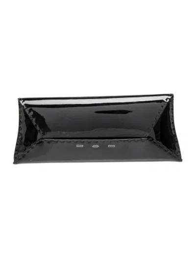 Pre-owned Vbh Patent Leather Clutch In Black