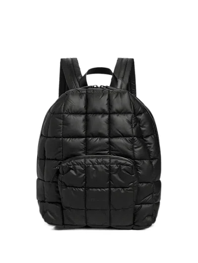 Veecollective Porter Quilted Padded Backpack In Black