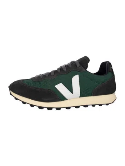 Pre-owned Veja Suede Leather Trim Embellishment Athletic Sneakers In Green