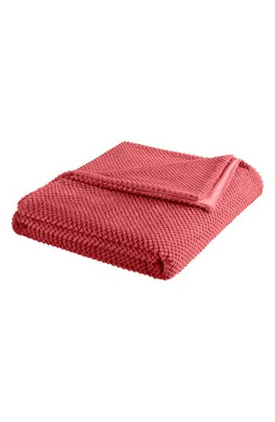 Vellux Plush Texture Throw Blanket In Red