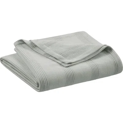 Vellux Textured Cotton Throw Blanket In Gray