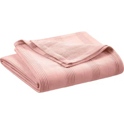 Vellux Textured Cotton Throw Blanket In Pink