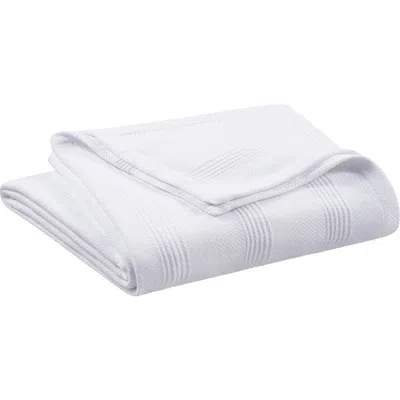 Vellux Textured Cotton Throw Blanket In White