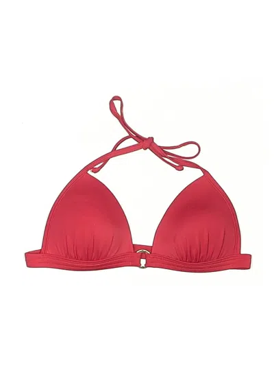 Pre-owned Venus Swimsuit Top Red Solid Pattern Swimwear