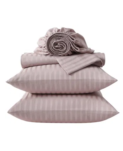 Vera Wang Solid Dobby Stripe T290 4-pc. Sheet Set, Queen In Pink