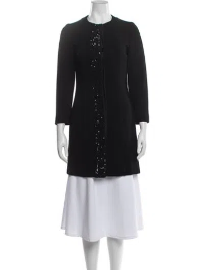 Pre-owned Vera Wang Wool Coat In Black