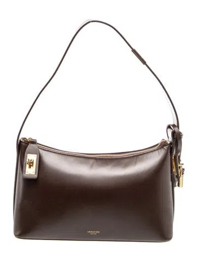 Pre-owned Verafied Leather Shoulder Bag In Brown