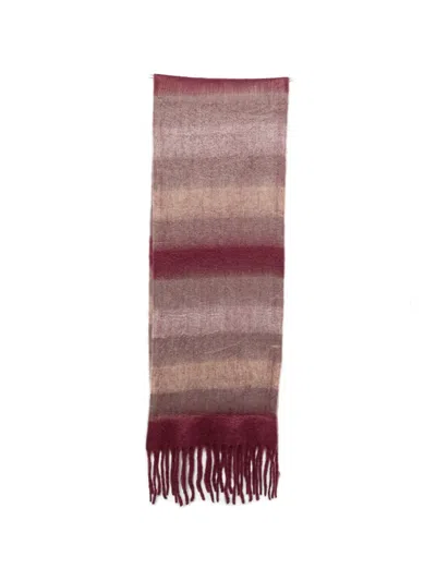 Verb To Do Striped Fringed Scarf In Multi