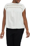 Vero Moda Debbie Pleat Top In Snow White