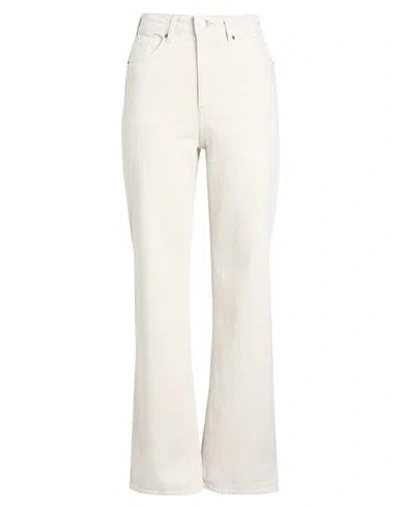 Vero Moda Woman Jeans Ivory Size 31w-32l Cotton, Recycled Cotton, Elastane In White