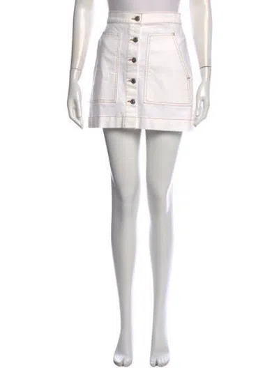 Pre-owned Veronica Beard Braided Accents Mini Skirt In Neutrals