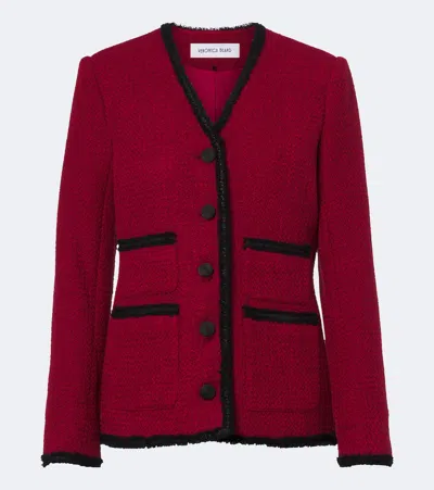 Veronica Beard Cyrene Tweed Blazer In Pink