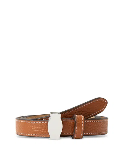 Veronica Beard Dash Women's Leather Belt In Brown