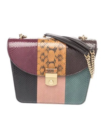 Pre-owned Veronica Beard Embossed Leather Shoulder Bag W/ Tags In Black