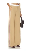 Veronica Beard Heron Pleated Wide Leg Pants In Brown