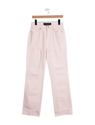 Pre-owned Veronica Beard High-rise Straight Leg Jeans In Pink