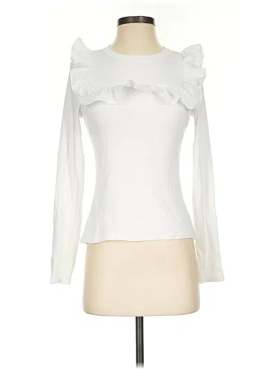 Pre-owned Veronica Beard Jeans Long Sleeve Top In White