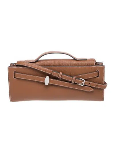 Pre-owned Veronica Beard Leather Clutch In Brown