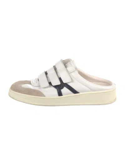 Pre-owned Veronica Beard Leather Sneakers In Neutrals/white