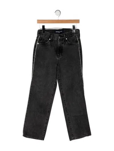 Pre-owned Veronica Beard Mid-rise Straight Leg Jeans In Grey