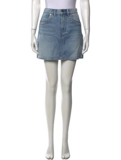 Pre-owned Veronica Beard Mini Skirt In Blue