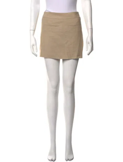 Pre-owned Veronica Beard Mini Skirt In Neutrals