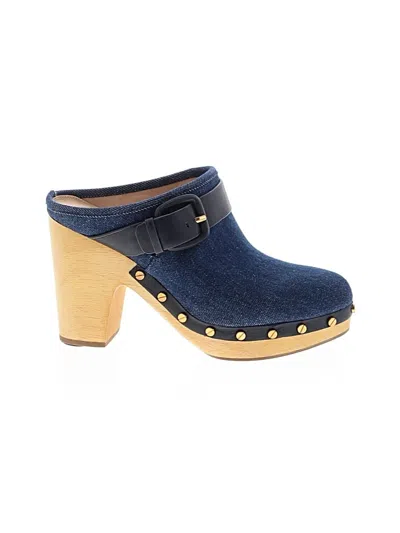 Pre-owned Veronica Beard Mule/clog In Blue