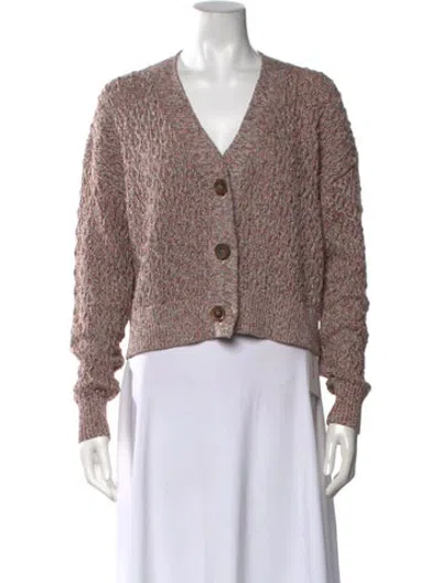 Pre-owned Veronica Beard Patterned V-neck Sweater In Neutrals
