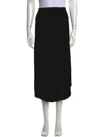 Pre-owned Veronica Beard Pleated Accents Midi Length Skirt In Black